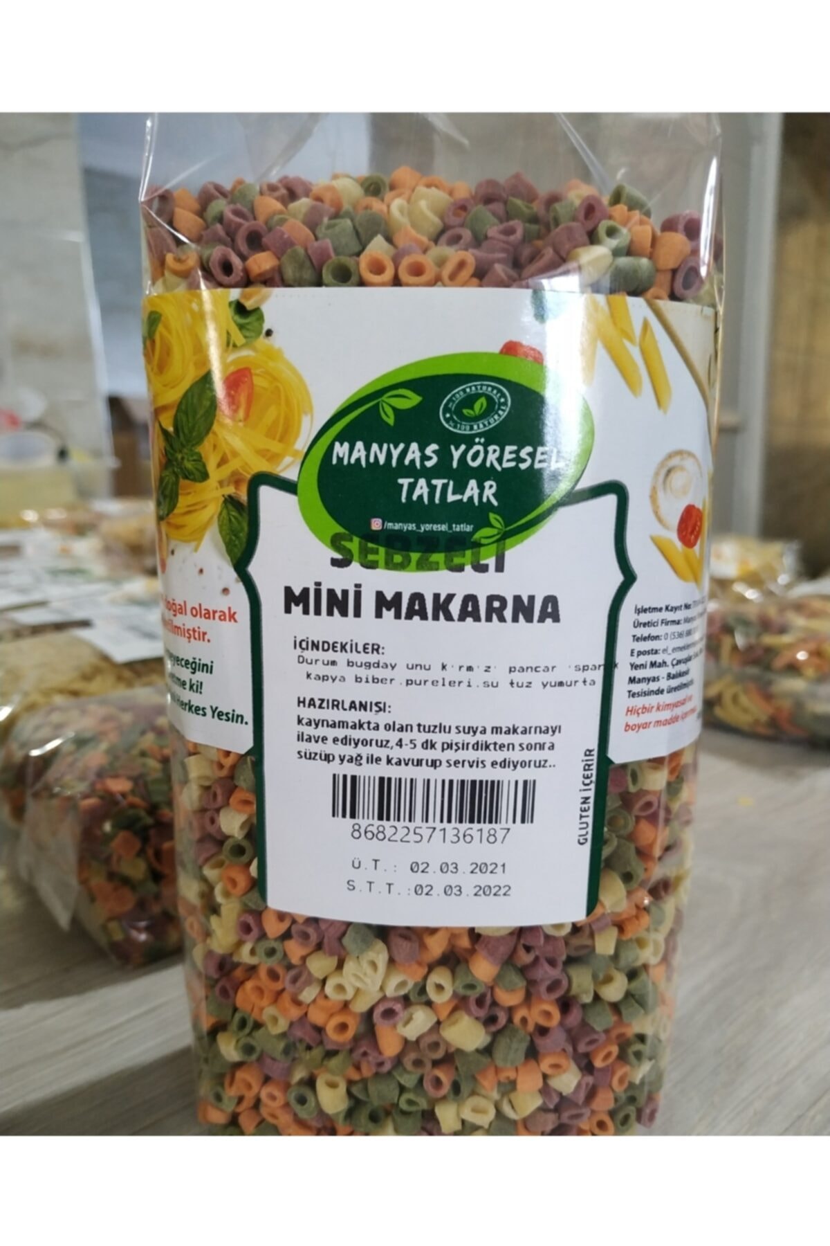 Manyas Yöresel Tatlar Sebzeli Mini Makarna