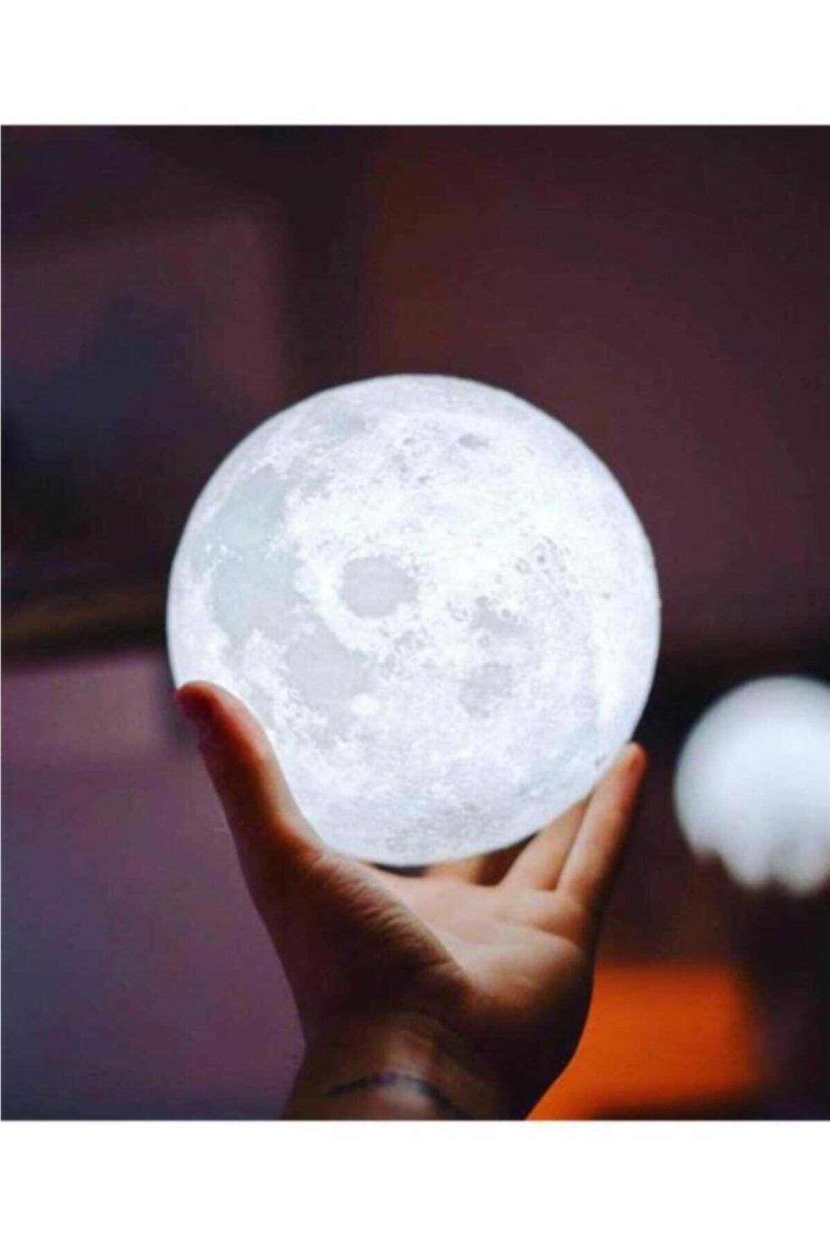 MRÇ 3d Ay Şeklinde Dekoratif Gece Lambası Masa Lambası