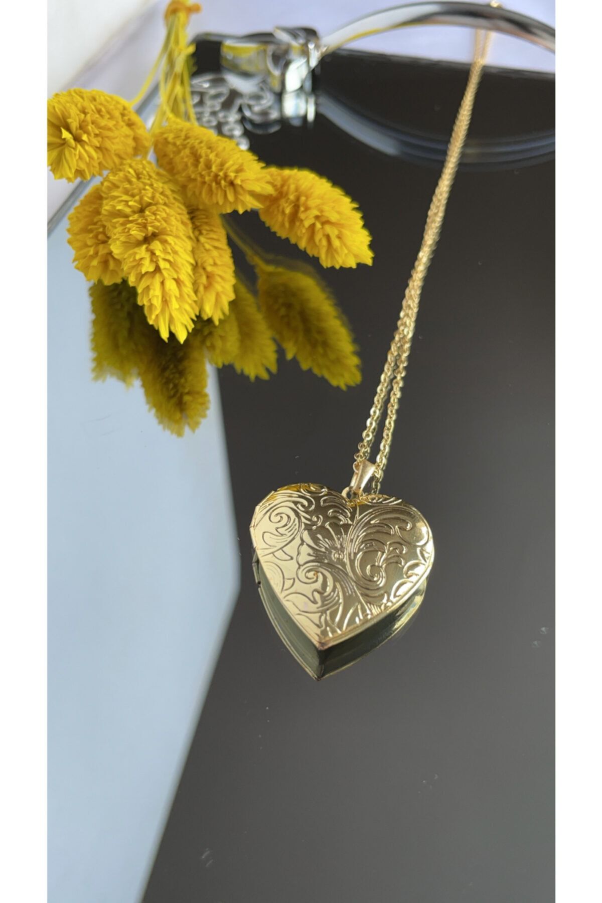 night boutique gizli resimli gold kalp kolye fiyati yorumlari trendyol