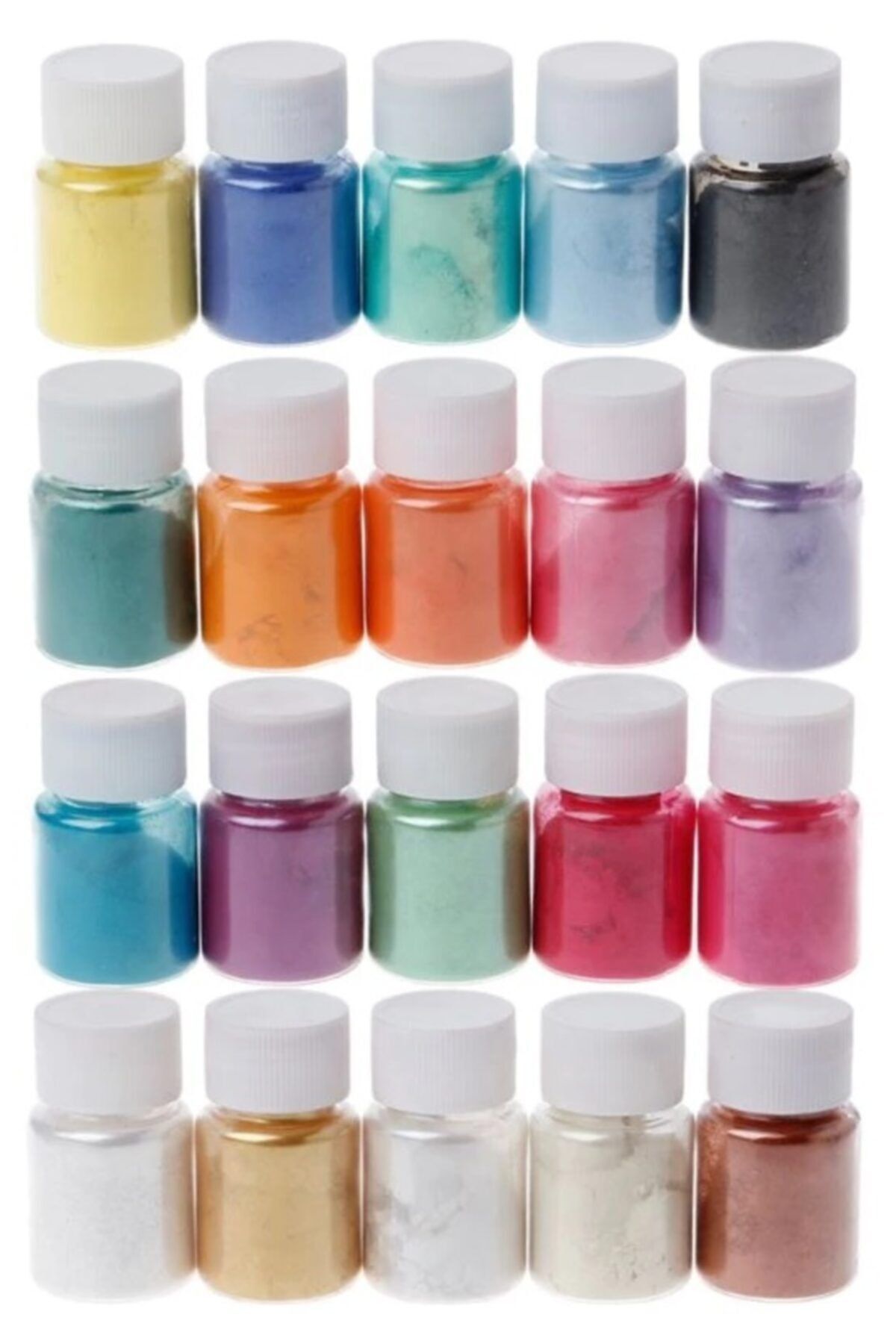 Brtr Sedefli Epoksi Metalik Toz Pigment Seti 10gr x 20 Renk