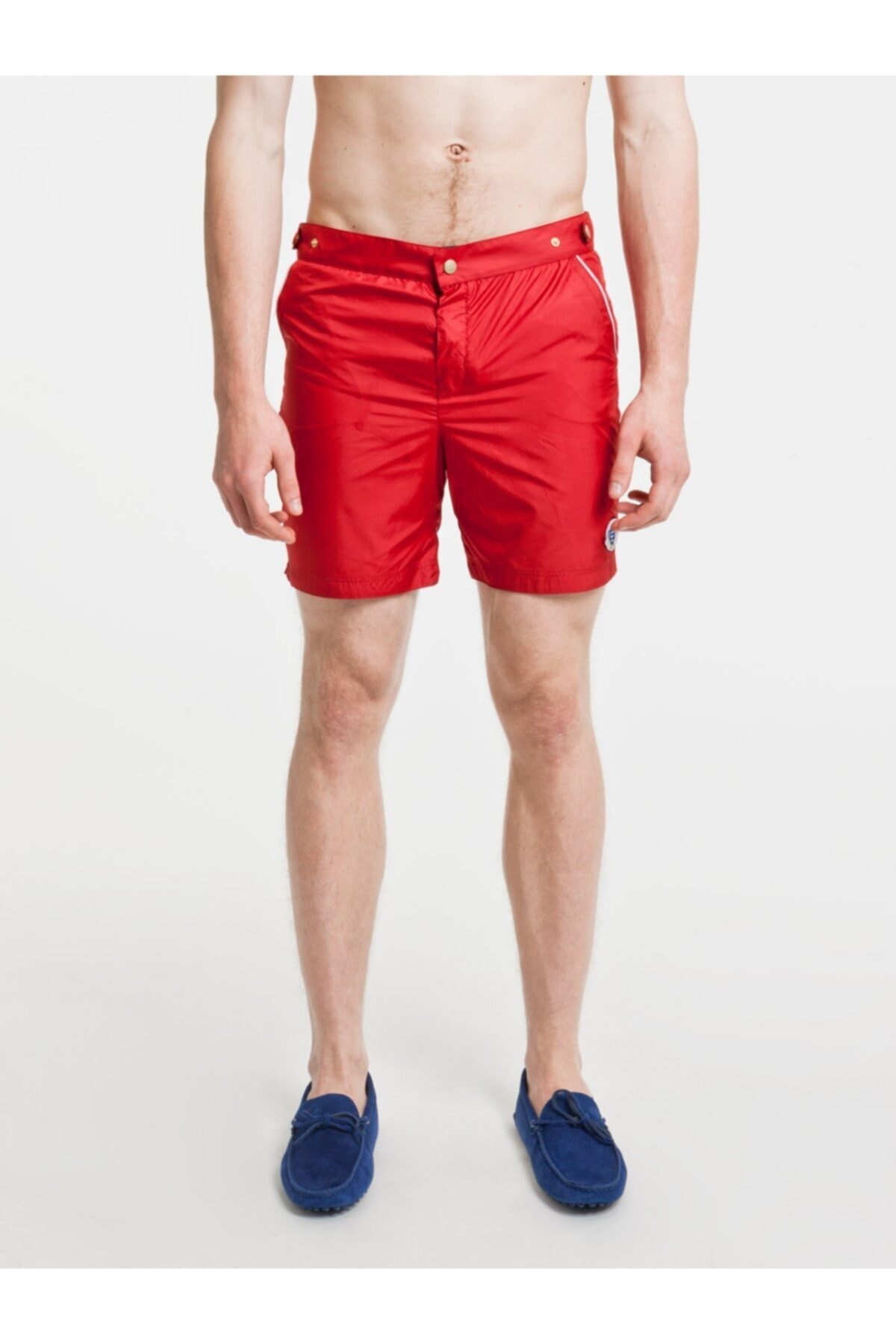 ROBINSON LES BAINS Kırmızı Oxford Long Şort Mayo