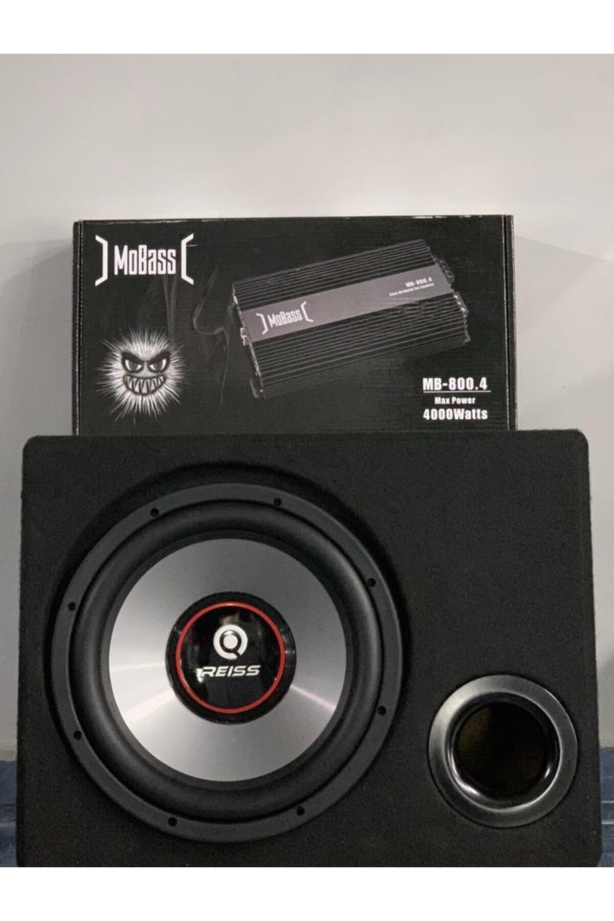 REISS AUDIO 30 Cm Kabinli Bass 1000 Watt+mobass Mb-800.4 4000watt