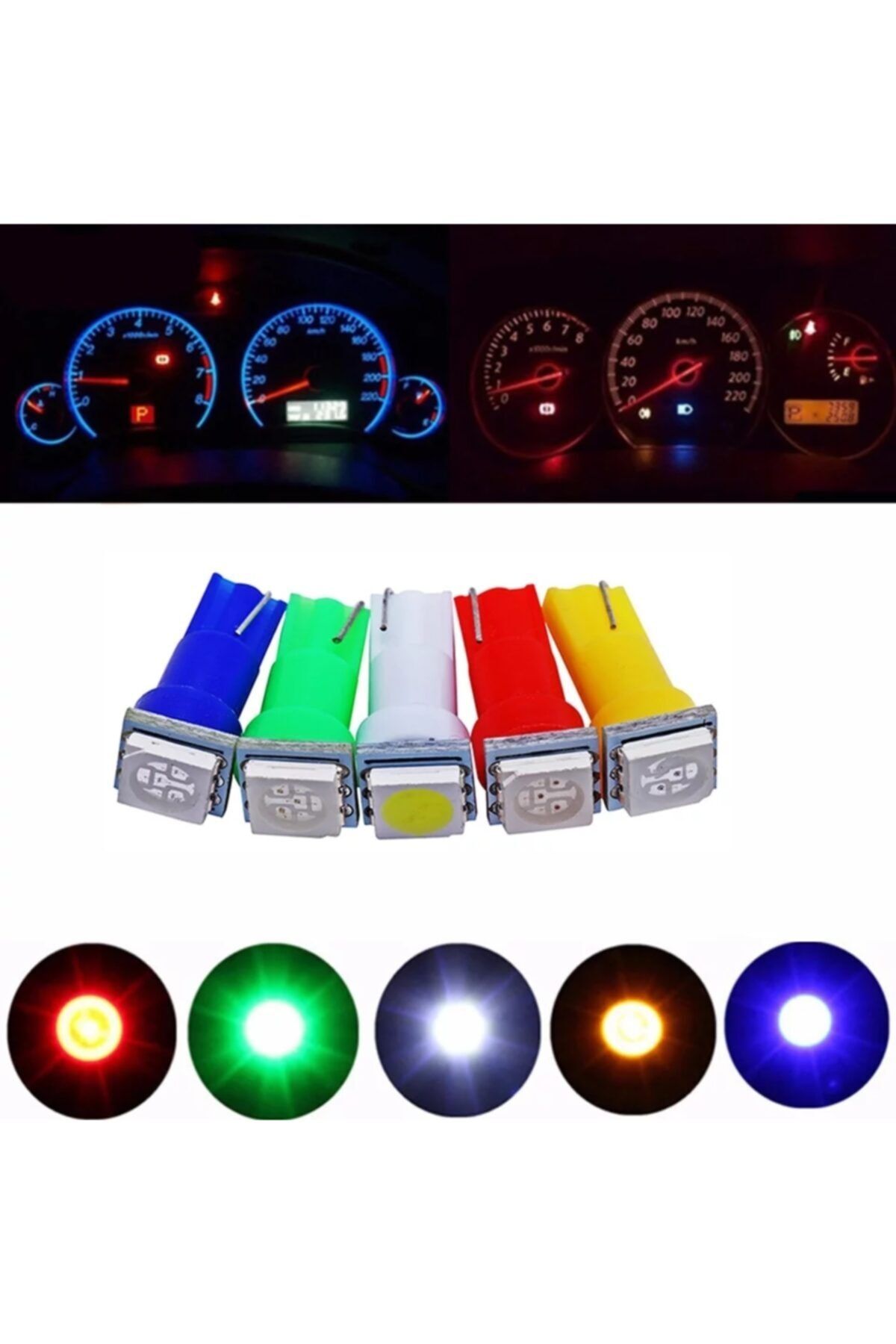 gurlerotoaksesuar t5 led ampul gosterge lambasi mini dipsiz sari renk 12v 10 adet fiyati yorumlari trendyol