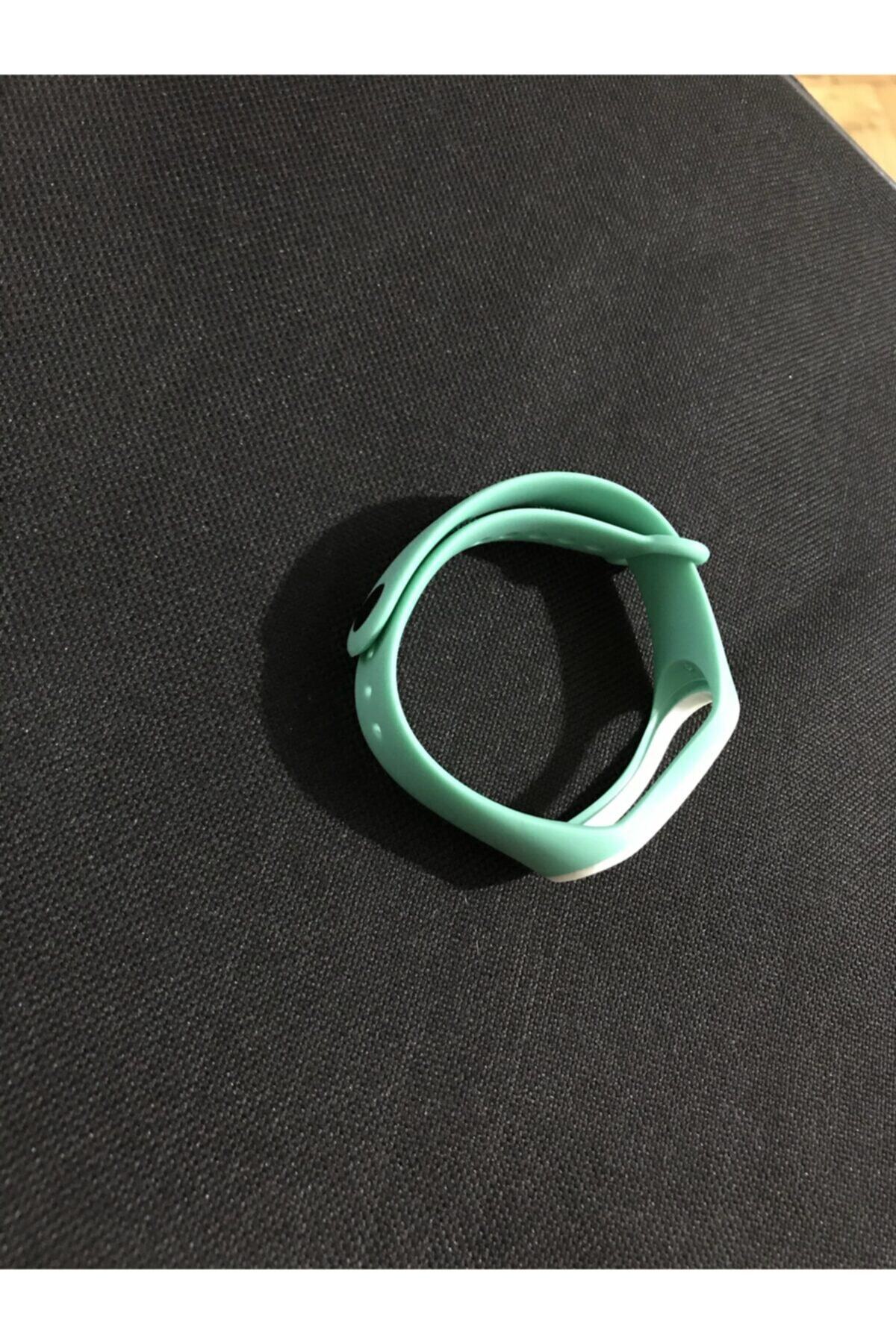 Efsane Mağaza Xaiomi Mi Band 3/4 Uymlu Kordon Kayış Silikon Üst Künar Beyaz Diyer Heryeri Su Yeşili