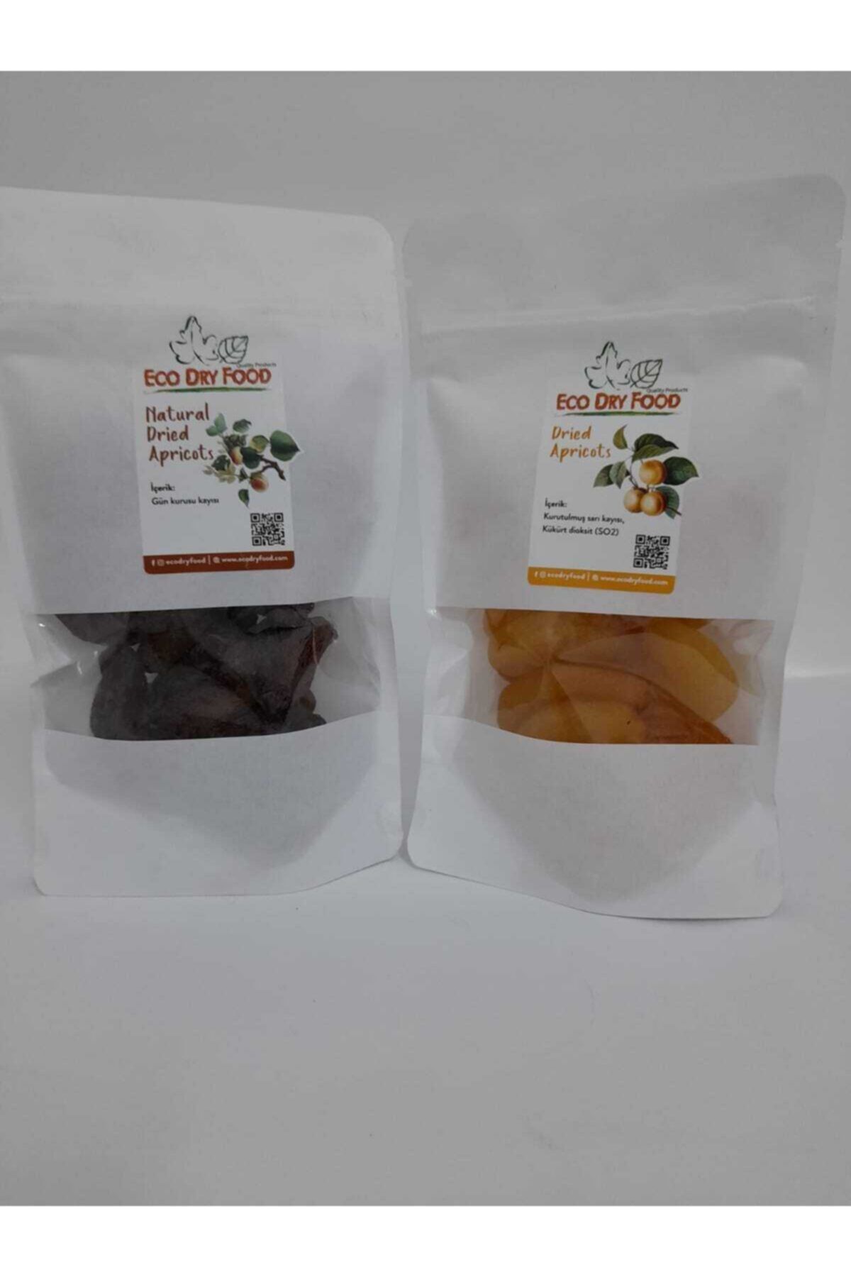 Eco Dry Food Gün Kurusu Naturel Kayısı - Sarı Kuru Kayısı Ikili Paket (600 Gr)