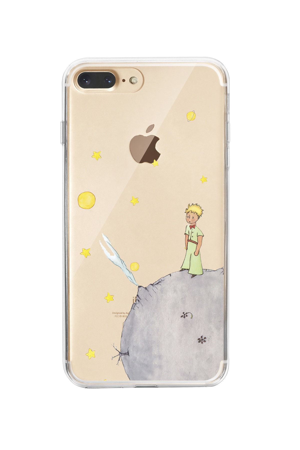 mooodcase Iphone 8 Plus Uyumlu Küçük Prens Desenli Premium Şeffaf Silikon Kılıf