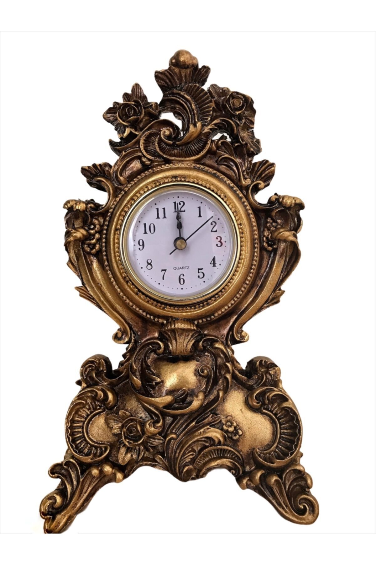 SO LUXURY Altın Renk Dekoratif Masa Saati