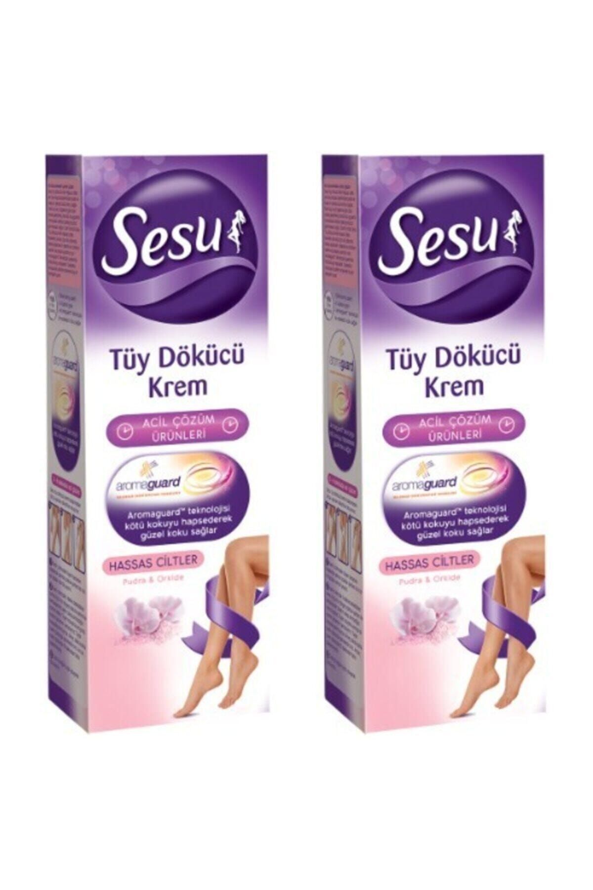 Sesu Tüy Dökücü Krem Hassas Ciltler 100 Ml X 2 Adet