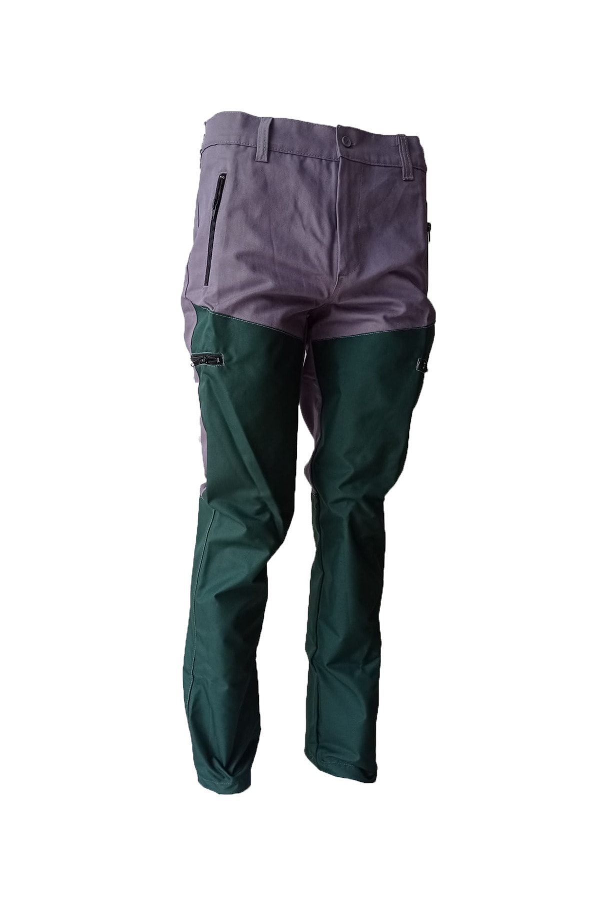TOYTEX Unisex Gri Yeşil Dizleri Su Geçirmez Yazlık Spor Pantolon