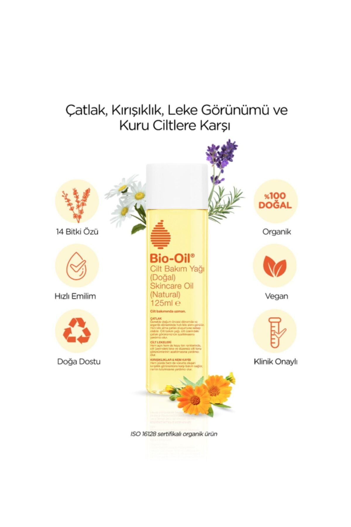 BioOil Çatlak Leke Ve Kırışıklık Karşıtı Cilt Bakım Yağı 125 Ml