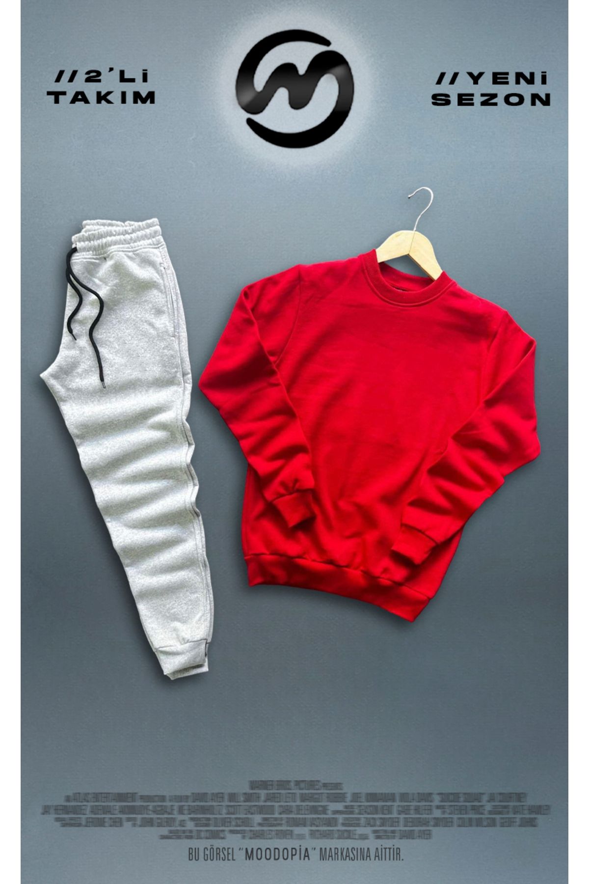 Red sweatshirt and sweatpants set new arrivals