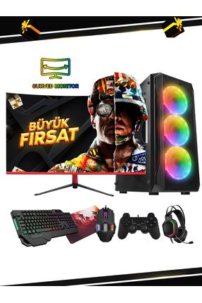 TUF PLUS R5 5500 32GB RAM 960GB SSD RTX3060 12GB 23.6 CURVED MONİTÖR OYUNCU BİLGİSAYARI Image 0