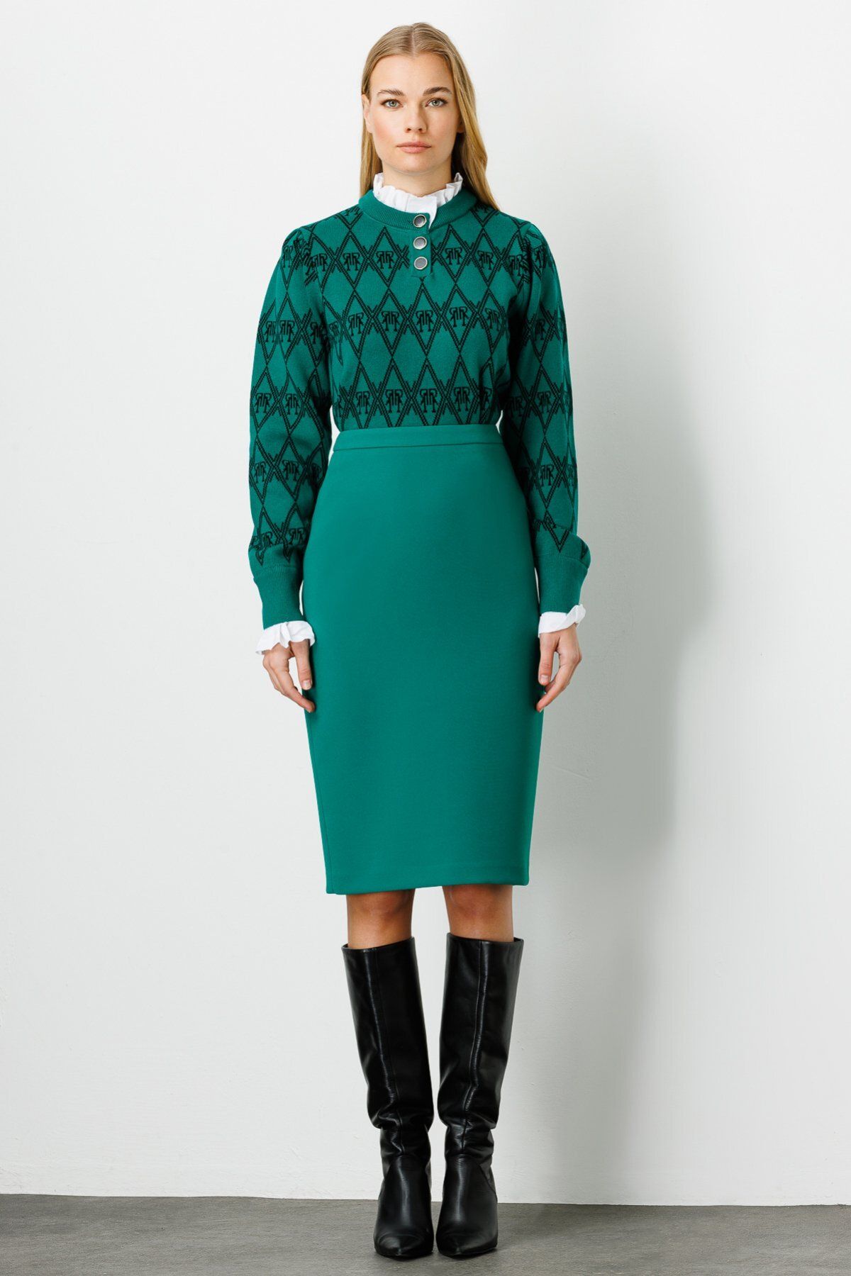 Pencil skirt top dress length