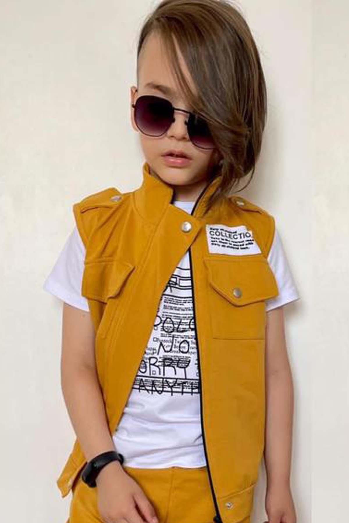 Boys mustard vest new arrivals