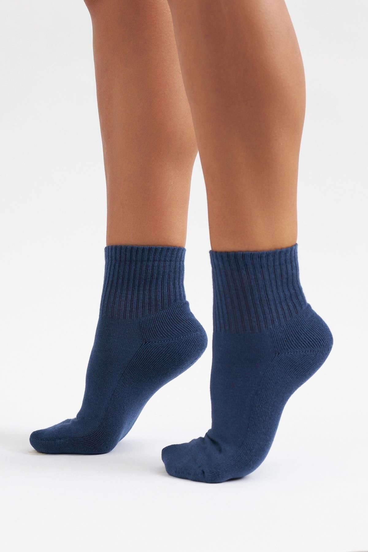 Navy blue on sale socks womens