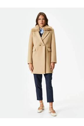 4wak00156ew Kadın Kaban Bej Image 2