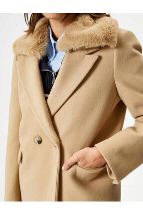 4wak00156ew Kadın Kaban Bej Image 4