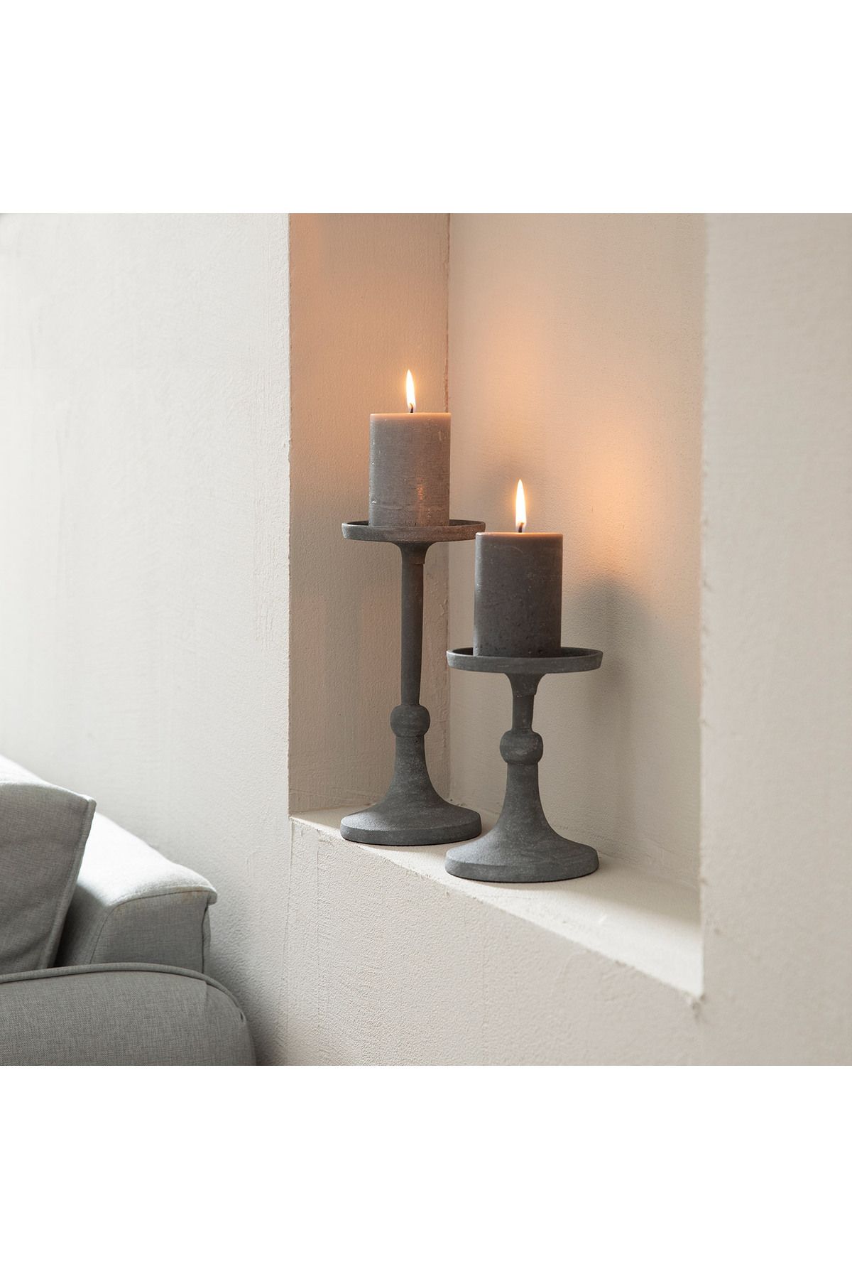 Grey clearance candle holder