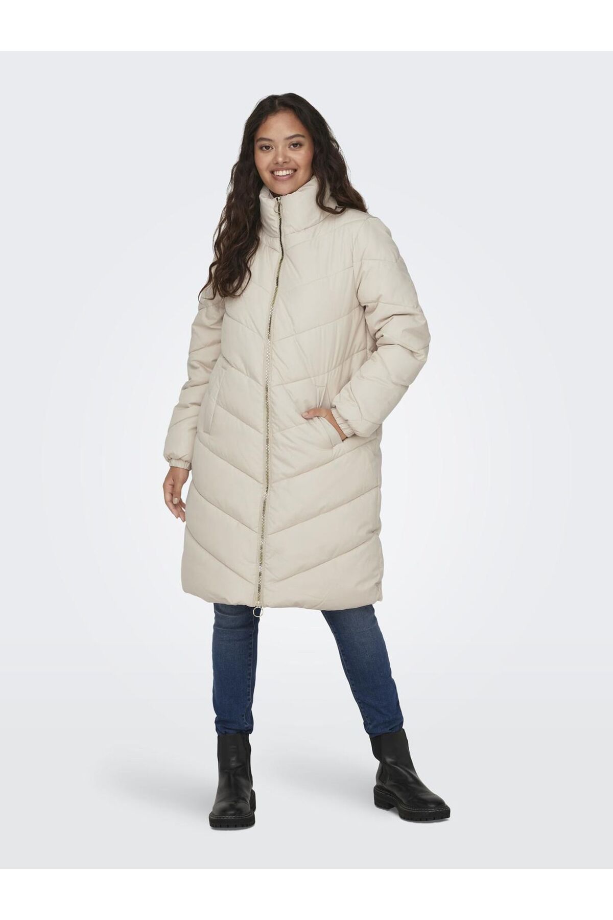 JDY Jacket Beige Regular fit Trendyol