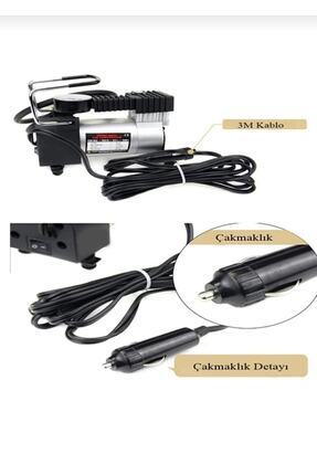 Araba Oto Araç Lastik Şişirme Pompası 150 Psi Metal Gövde Çakmaklık Girişli Hava Kompresörü Image 6