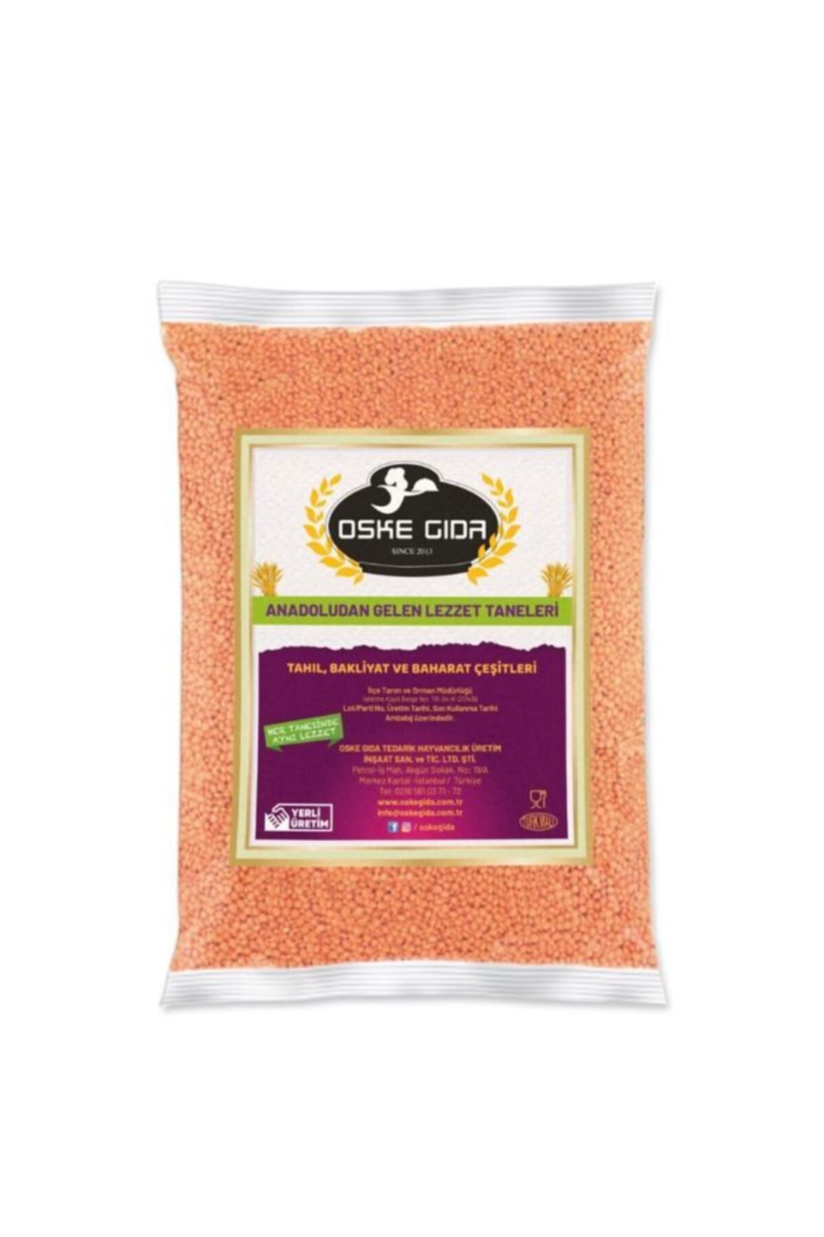 oske gıda Kırmızı Mercimek 1 Kg