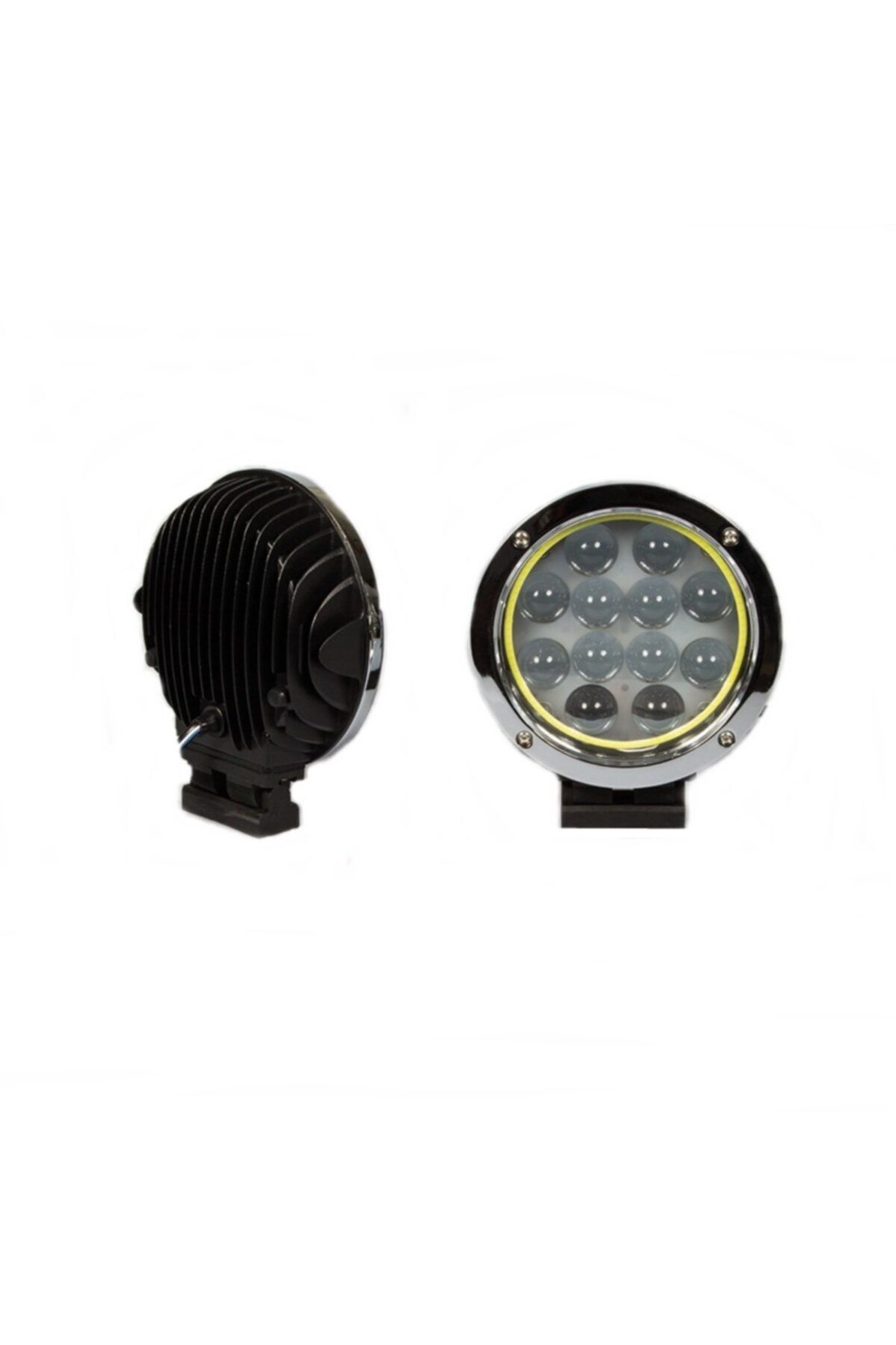 Space Offroad Sis Lambası 12 Ledli 60w-12-24v Nikel-angel Takım / Lass253-na