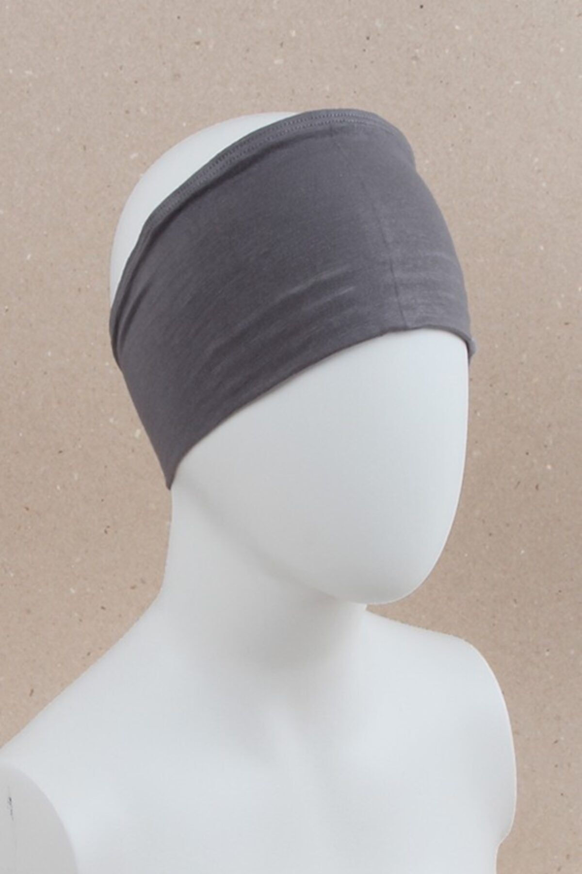 İsra Silk Gri Silikonlu Kaymaz Bandana