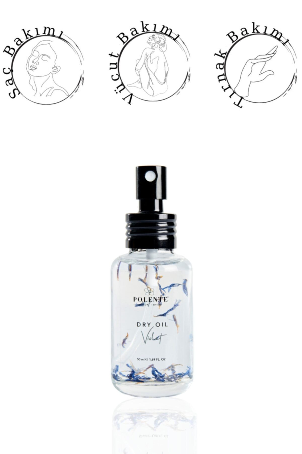 Polente Natural Violet Dry Oil 50 ml - Çok Amaçlı Kuru Yağ