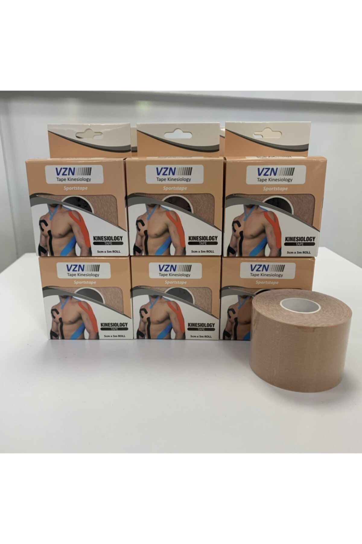 VZN Ağrı Bandı Kinesio Kinesyobant 5cmx5mt Ten Rengi