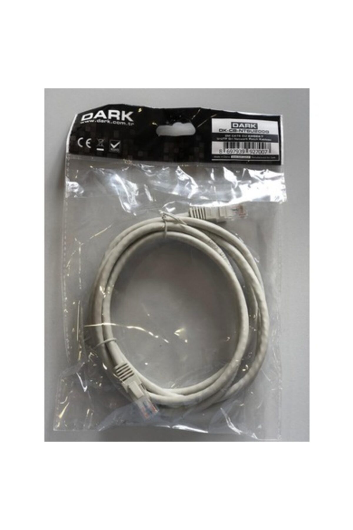 Dark 3mt Cat6 Cu Awg24/7 U-utp Gri Network Patch Kablosu