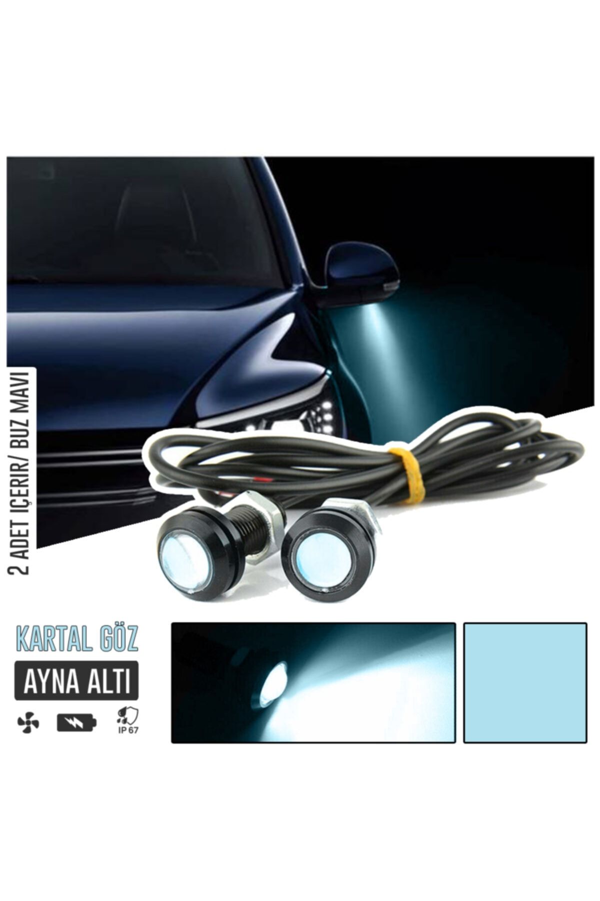 c9 ayna alti kartal goz 2 li led buz mavi fiyati yorumlari trendyol