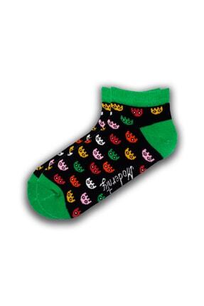Modernity Unisex Pac-man Baskılı Parf&uuml;m Kokulu Patik &Ccedil;orap