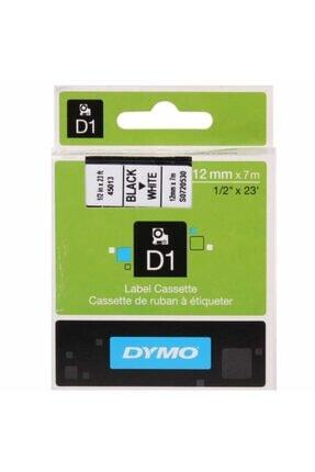 45013 (d1)12mmx7m Beyaz/siyah Etiket Image 0