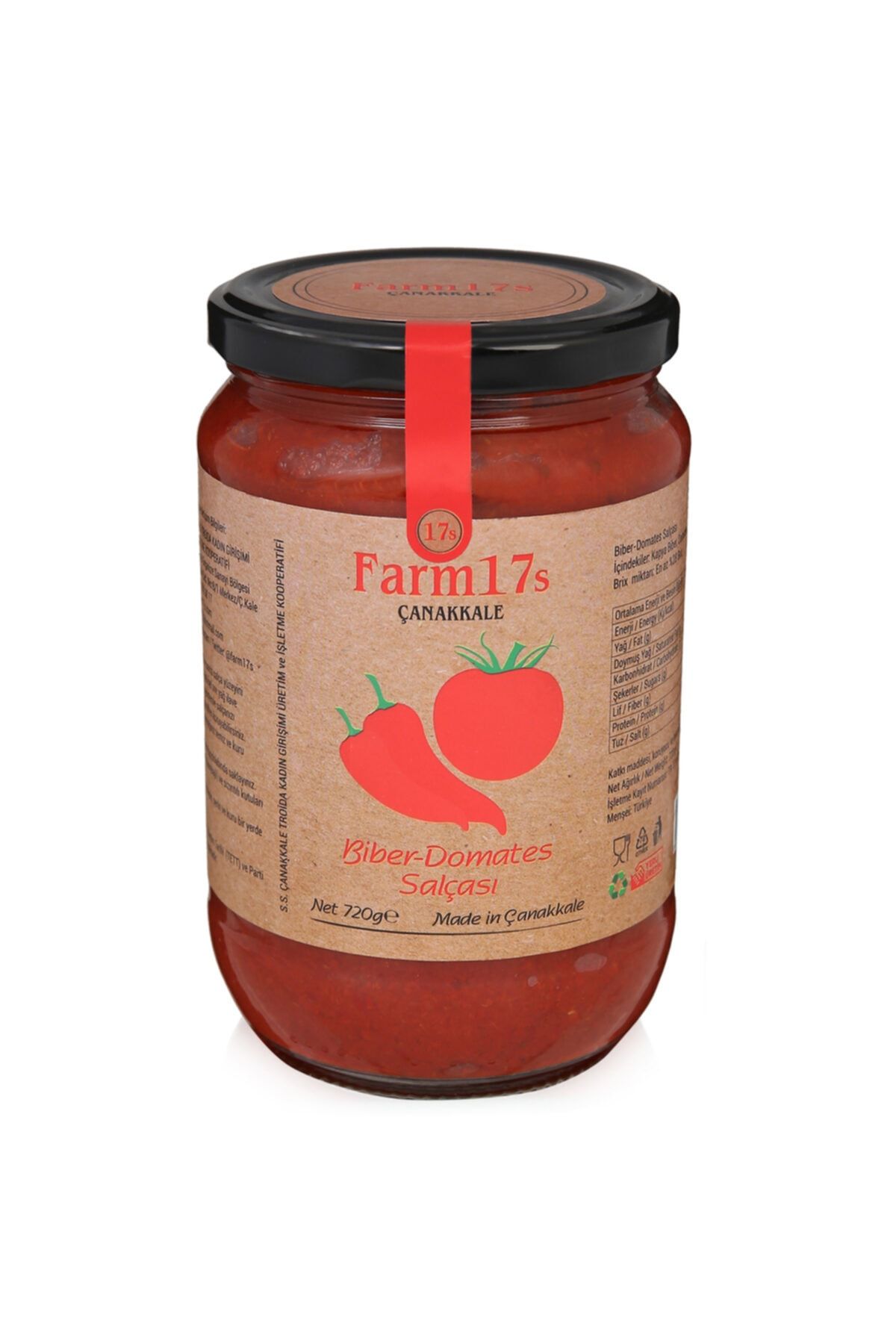 Farm17s Çanakkale Biber Domates Salçası 720 gr