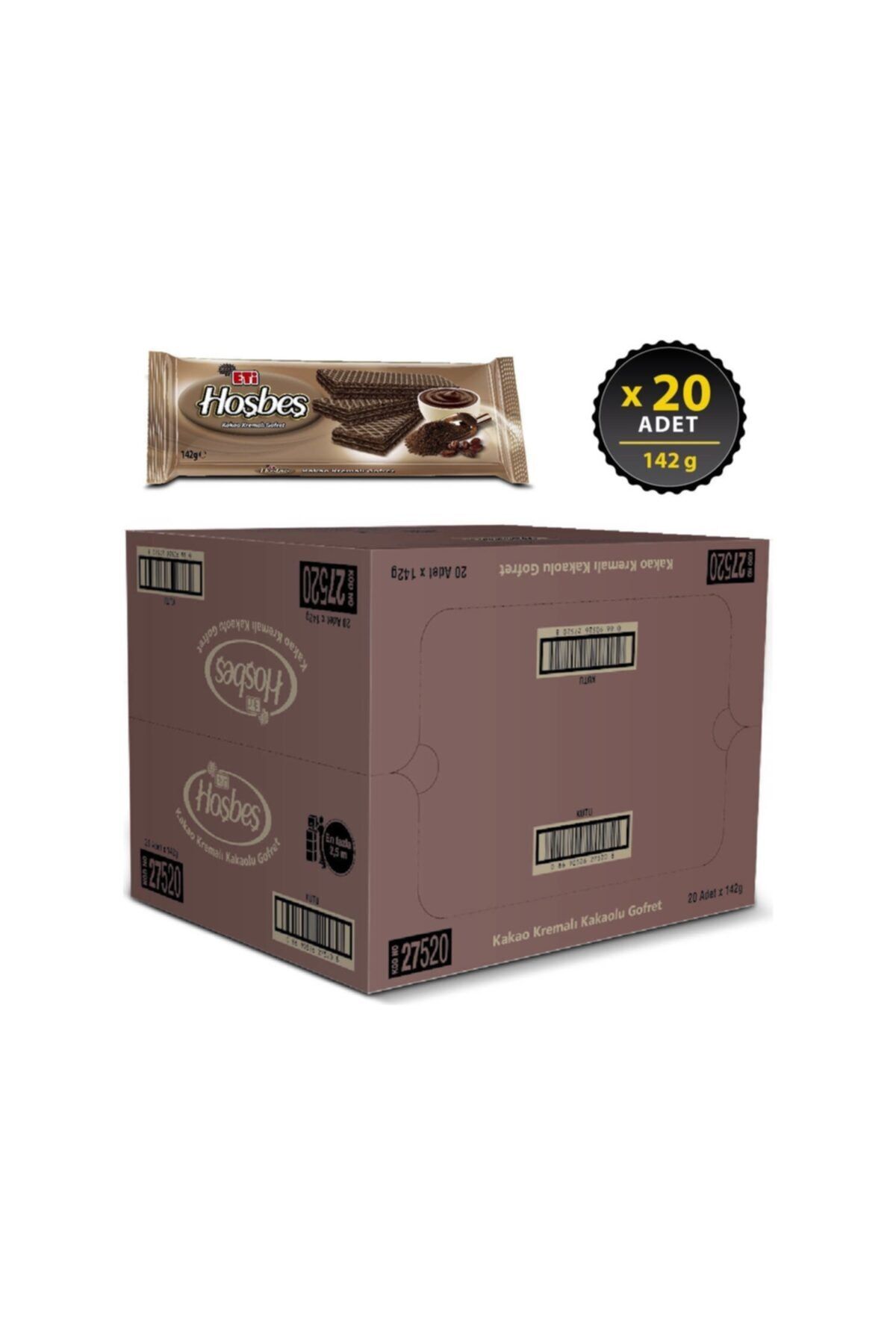 Eti Hoşbeş Kakaolu 142 Gr X 20 Adet