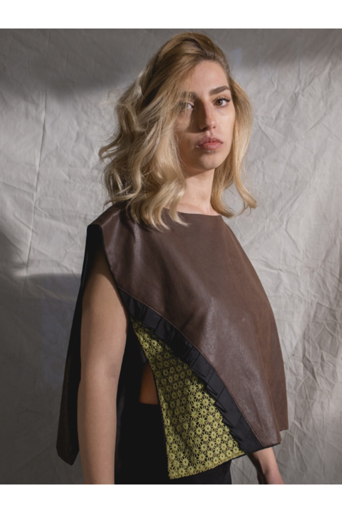 UNICODE BY YELDA Vegan Deri Süveter