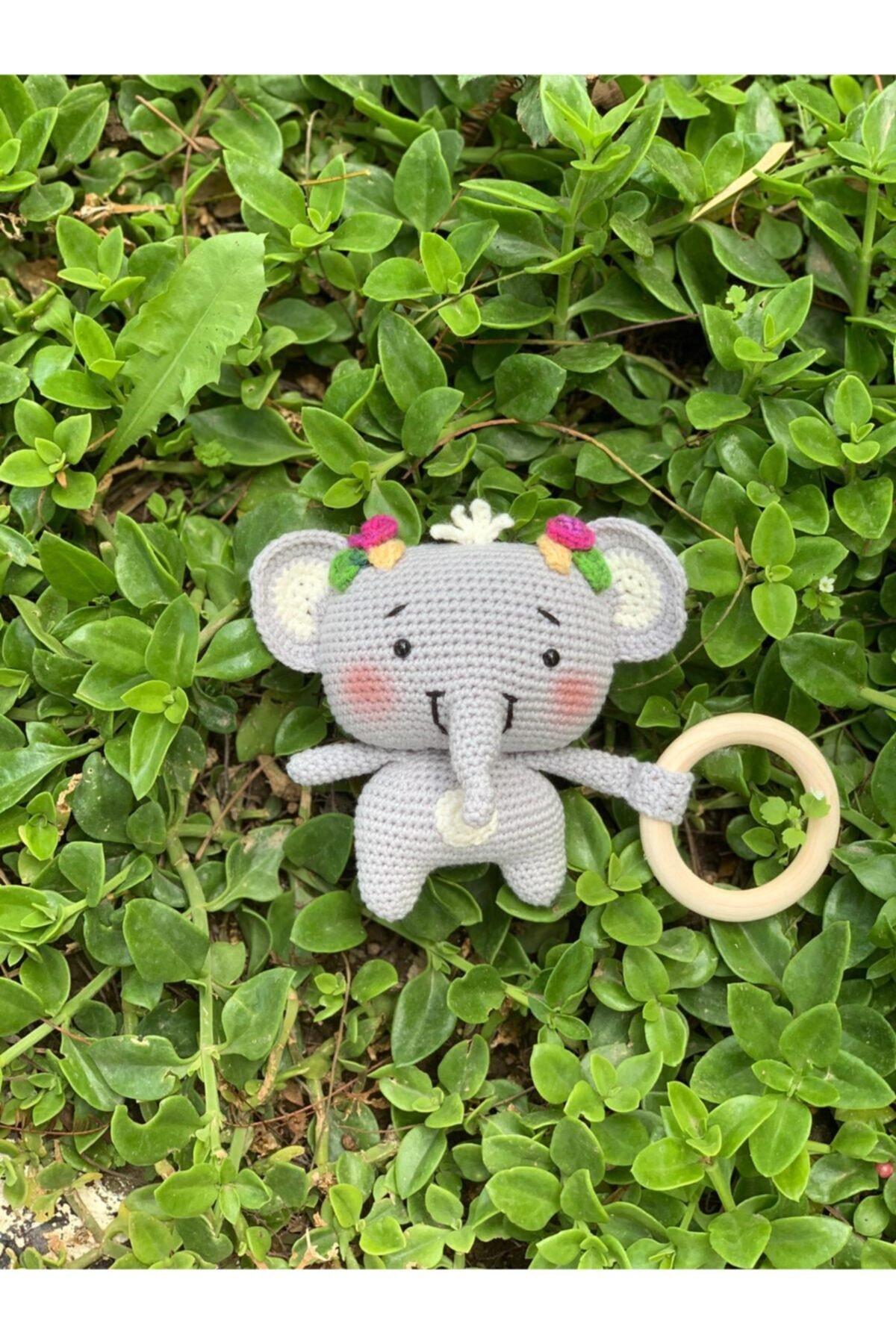 YUMAK Sevimli Fil Amigurumi Çıngırak