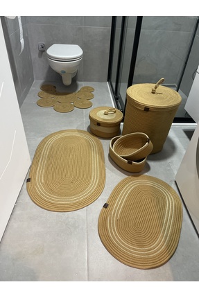 Banyo Takımı Çamaşır Sepeti Banyo Organizer sepet Paspas Klozet önü Paspas Image 0