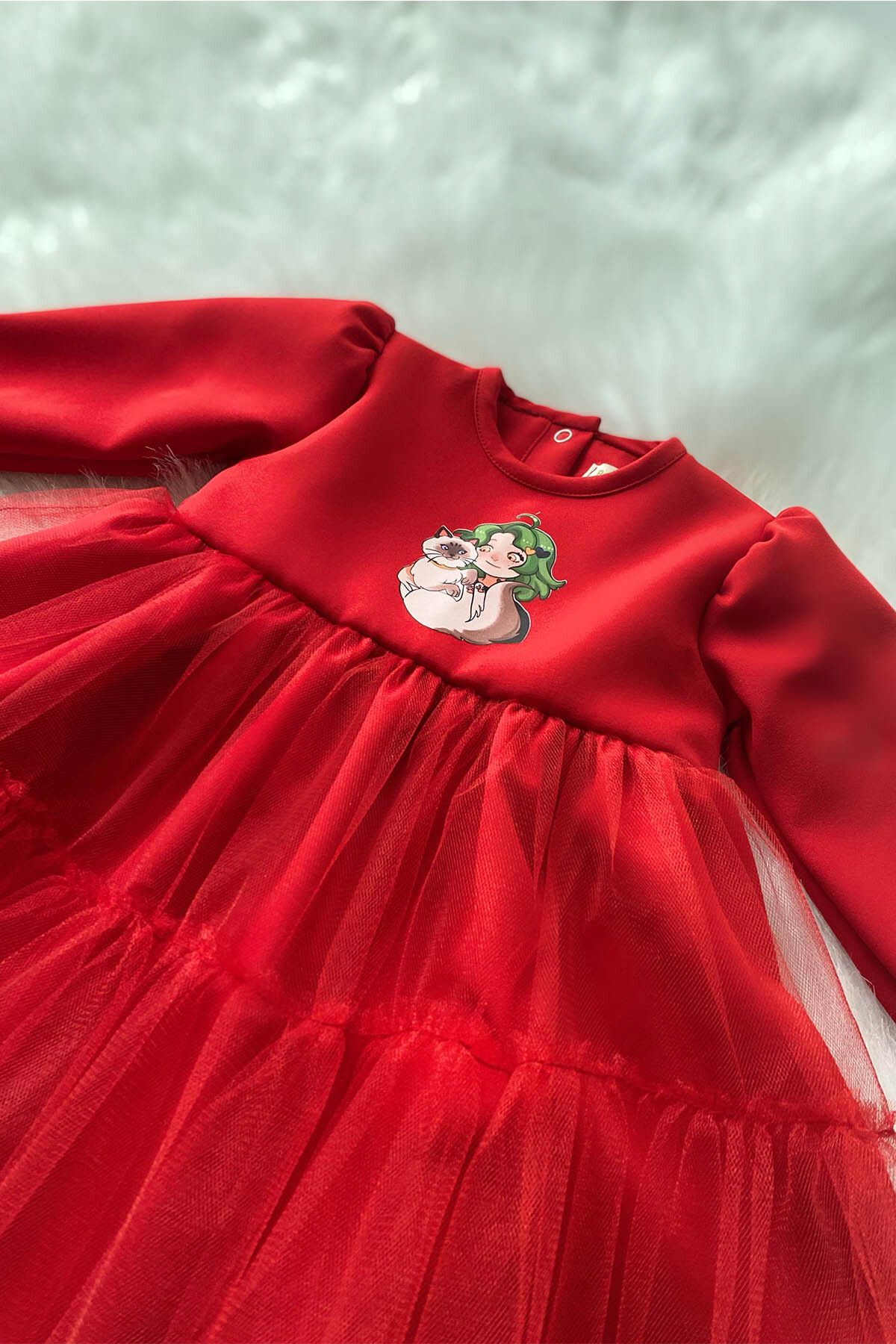 Cat print christmas dress cheap