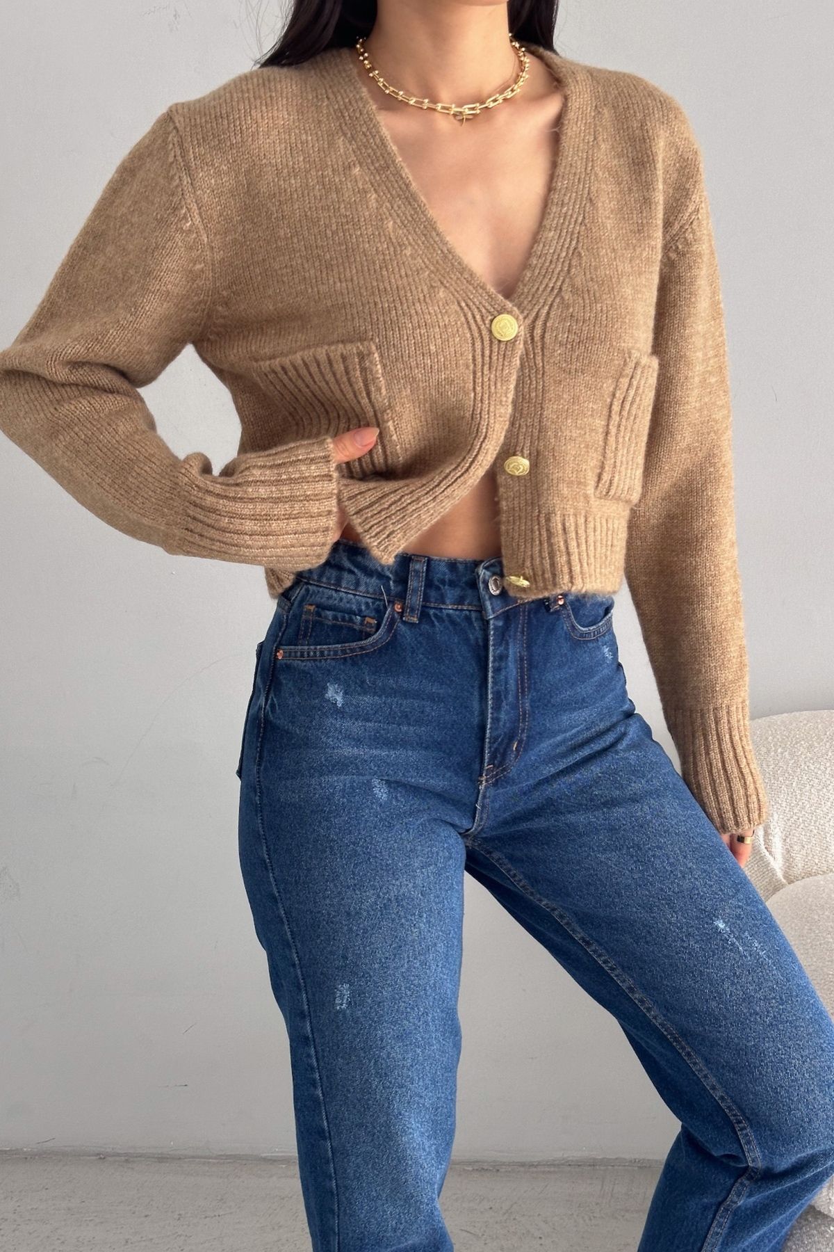 Gold 2025 short cardigan