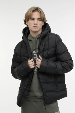 M-SN541 Mario Coat Erkek Siyah Mont Image 5