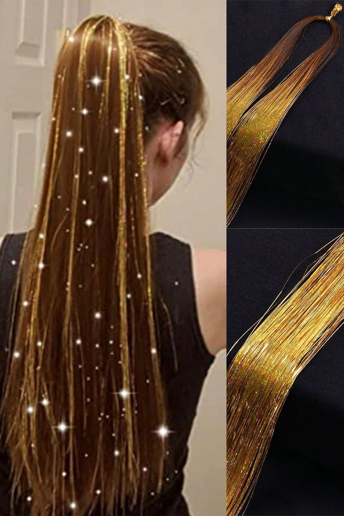 Hair pieces with online string