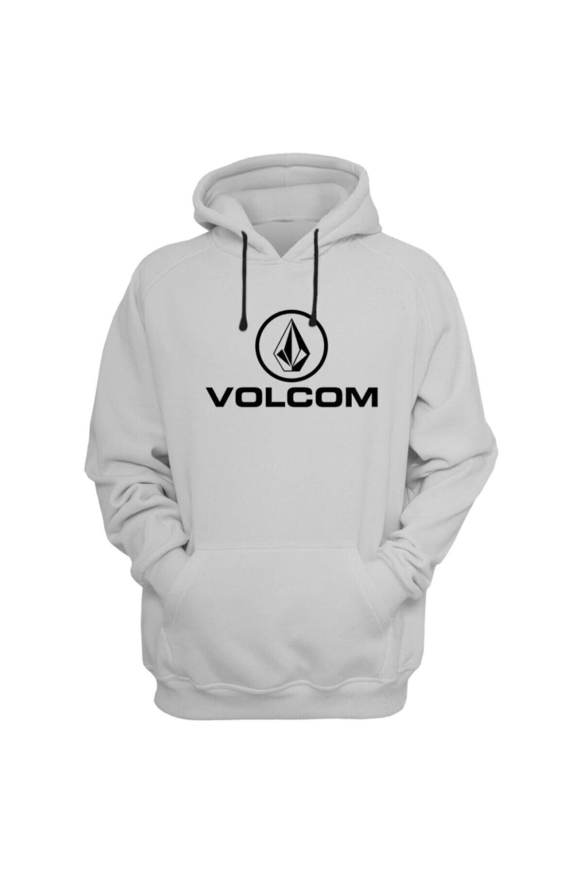 FULL TOLERANCE Oversize Unisex White Volcom Logo Hoodie