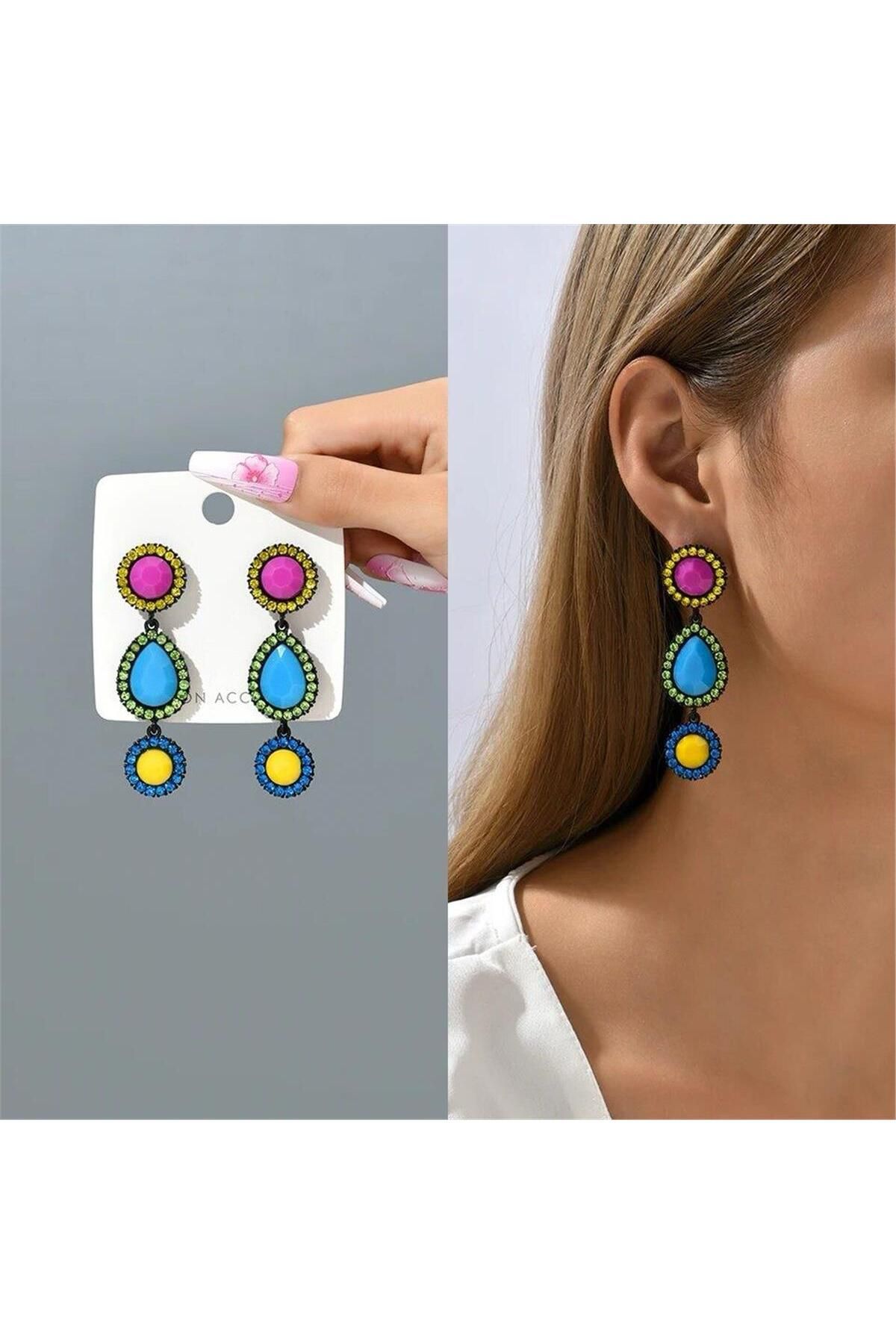 Yellow long deals earrings