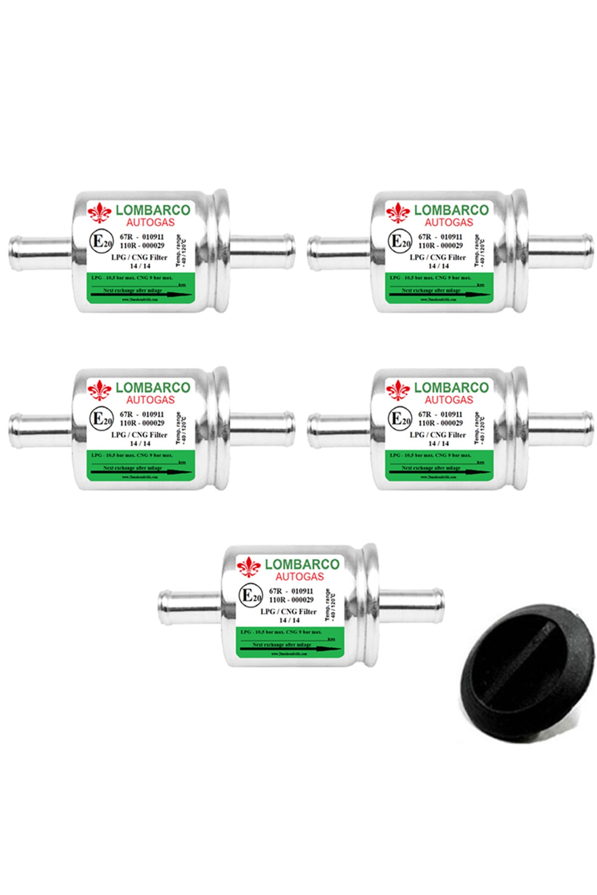 Lombarco Otogaz Filtre 5 Adet 14x14