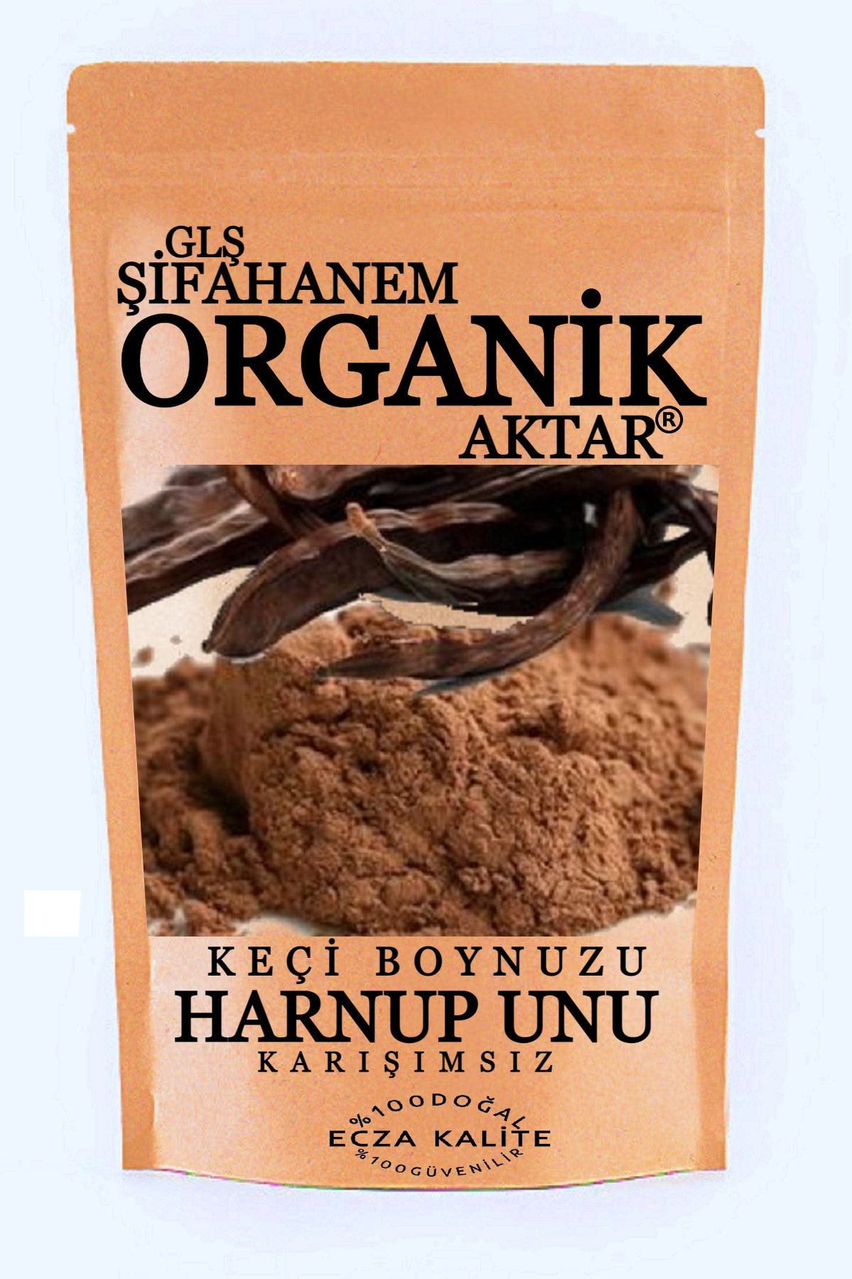 GLŞ ŞİFAHANEM ORGANİK AKTAR Keçiboynuzu Harnup Unu Ecza Kalite 500 Gr