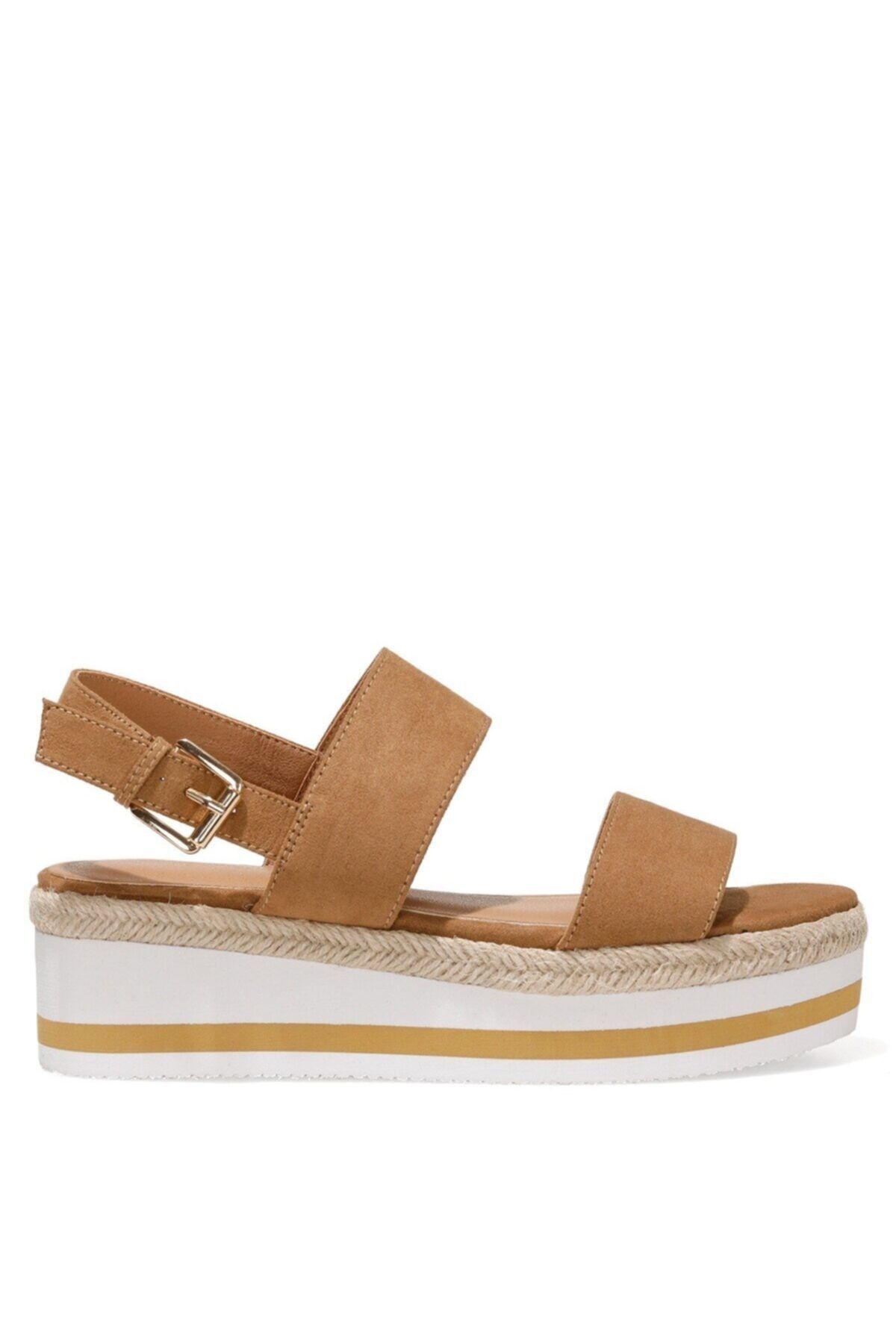 Nine West IZZINA 1FX Camel Kadın Kalın Tabanlı Sandalet 101007956