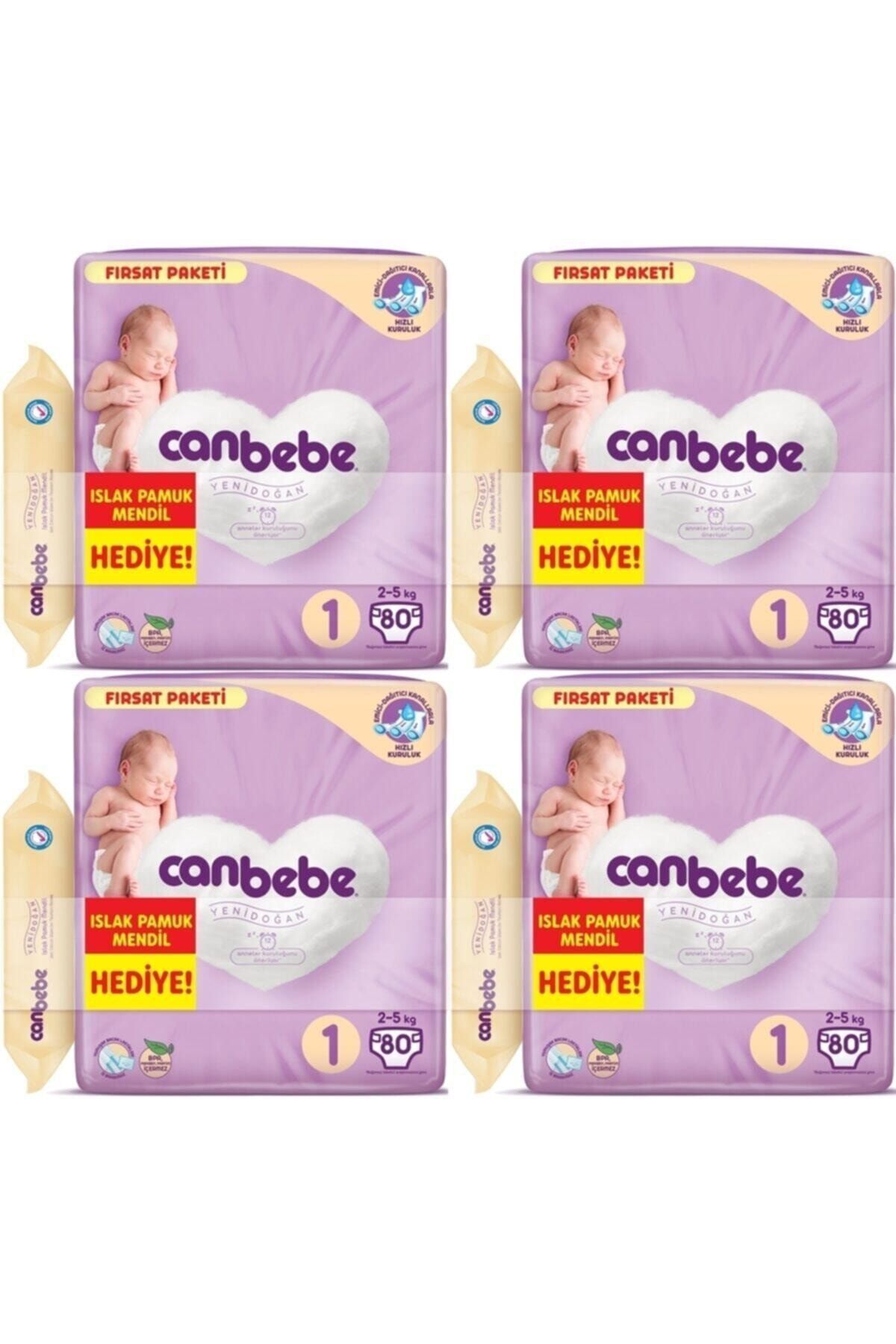canbebe bebek bezi 1 beden yenidogan 2 5 kg 80x4 320 adet islak mendil hediyeli fiyati yorumlari trendyol