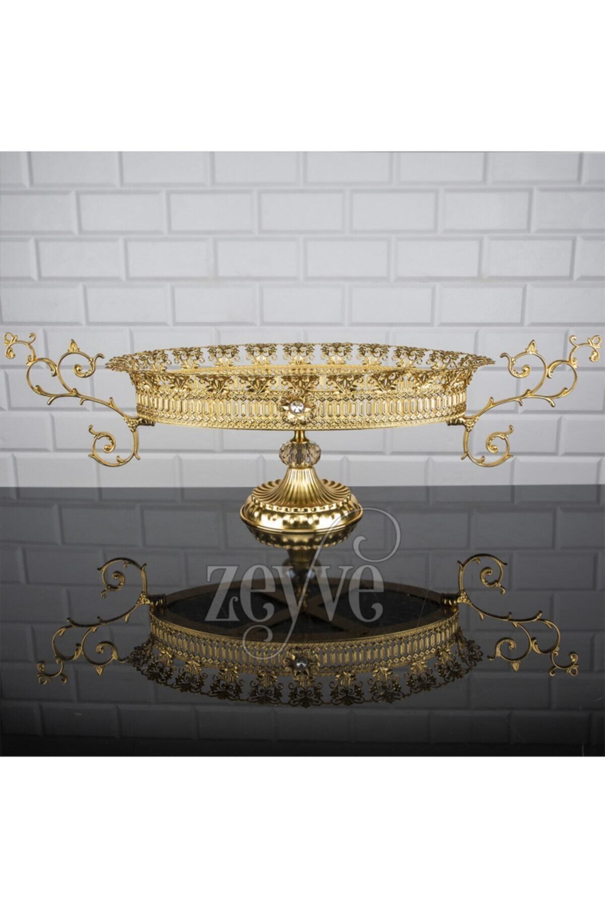 Zeyve Inci Oval Gondol Büyük Boy Gold
