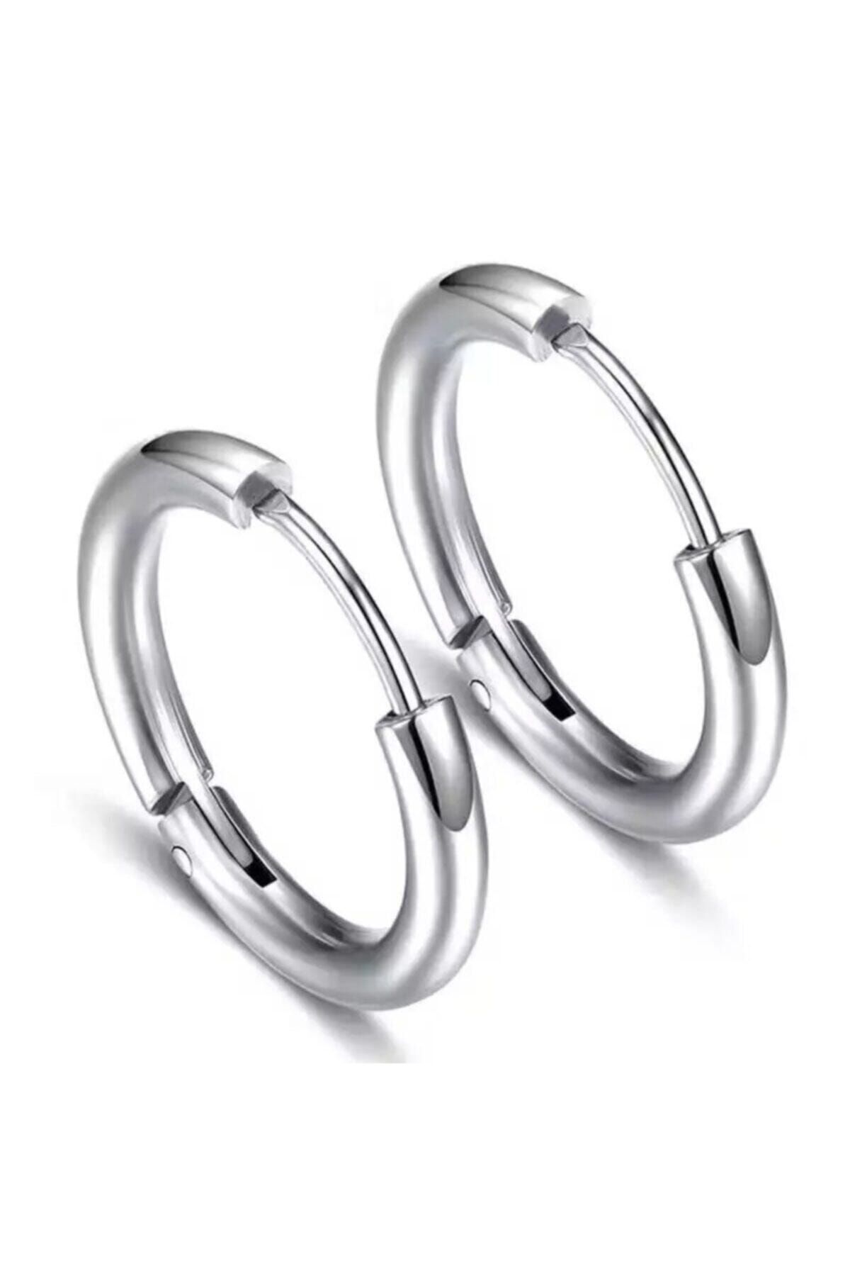 Markiz Takı Unisex Gümüş Ince Halka Küpe 2,5mm - Çap 15mm